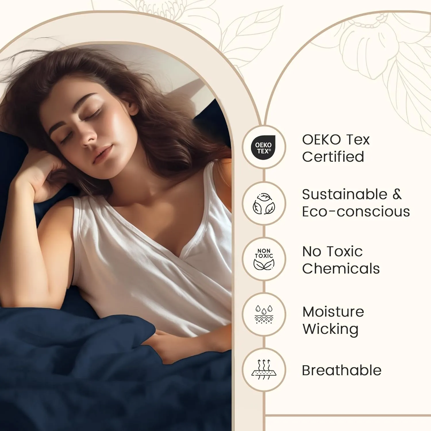 100% Egyptian Cotton Sheets Queen Size Set, 800 TC Deep Pocket Queen Sheets Set, Soft Breathable Sateen Weave 4 PC Elasticated Sheet & Pillowcase Sets, No Pill & Shrink, Fade Resistant- Dark Denim