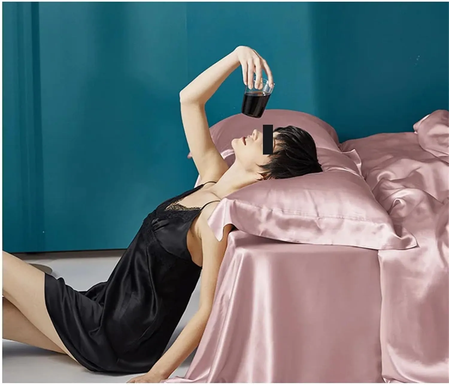 100 Percent Mulberry Silk Bedding Set - Duvet Cover, Flat Sheet, 2 Pillowcases - Double-Sided