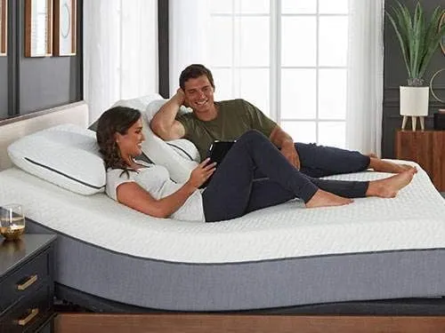 100% Pima Cotton 1000 TC 4-Piece Top Split Head King Sheets for Adjustable Beds, Designed for Sleep Number Beds- 32'' Split from The Top, 15" Deep Pocket Fit - Beige