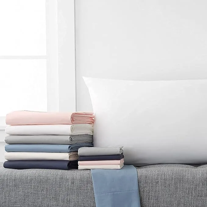 100% Pima Cotton 1000 TC 4-Piece Top Split Head King Sheets for Adjustable Beds, Designed for Sleep Number Beds- 32'' Split from The Top, 15" Deep Pocket Fit - Beige