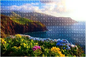 1000 Piece Puzzle Ponta de Sao Lourenco Peninsula Madeira Islands Portugal 20" x 30" Countdown Indoor Activities Difficult Jigsaw Puzzle Set for Adults, Children - Educational Toys Gift