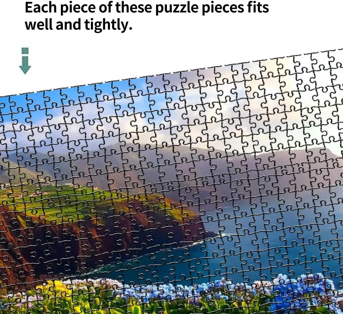 1000 Piece Puzzle Ponta de Sao Lourenco Peninsula Madeira Islands Portugal 20" x 30" Countdown Indoor Activities Difficult Jigsaw Puzzle Set for Adults, Children - Educational Toys Gift