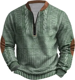 1/4 Zip Pullover Mens Lightweight Long Sleeve Quarter Zip Pull Over Jackets Western Mock Neck Pull Over Jackets