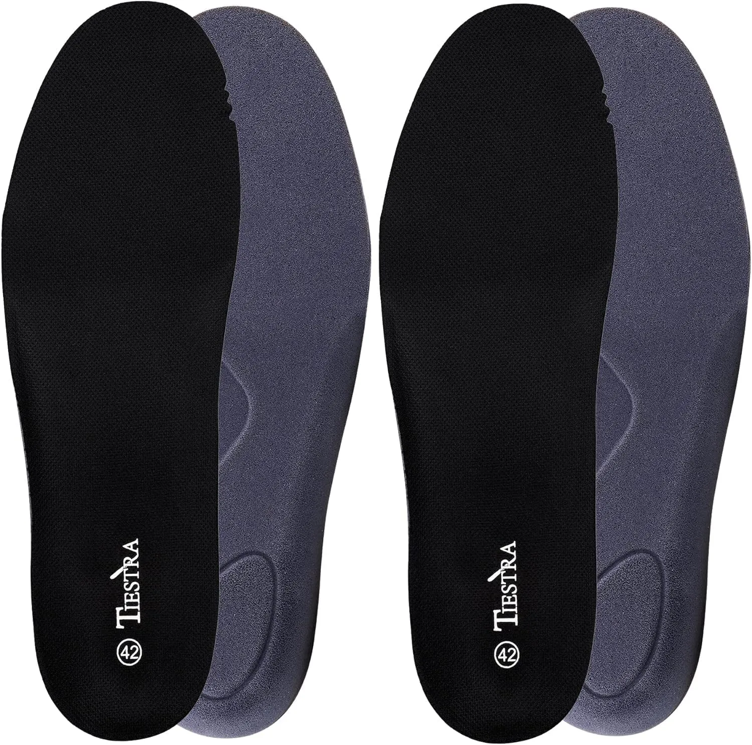 2 Pair-Insoles for Mens Memory Foam Shoe Inserts,Replacement Insoles for Work Boot Running Shoes-Shock Absorption and Cushion for Feet Relief,Comfort Inner Soles for Everyday Use Black 43EU/US10