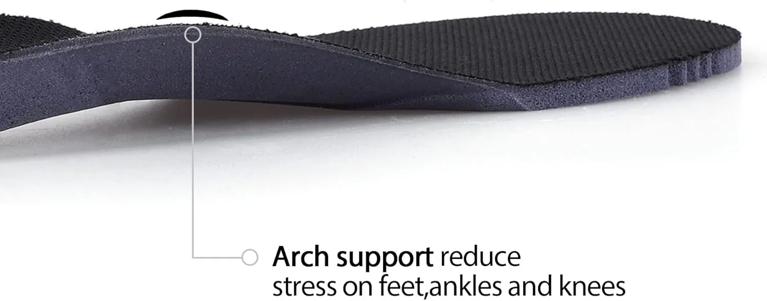2 Pair-Insoles for Mens Memory Foam Shoe Inserts,Replacement Insoles for Work Boot Running Shoes-Shock Absorption and Cushion for Feet Relief,Comfort Inner Soles for Everyday Use Black 43EU/US10