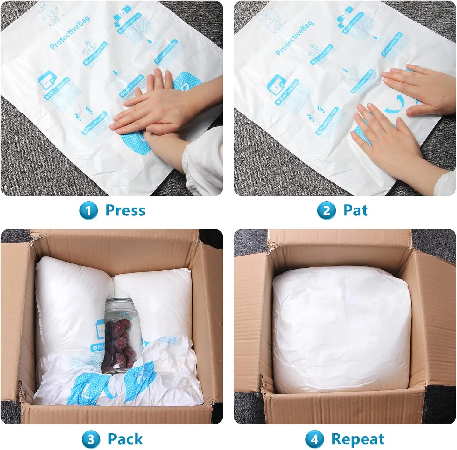 20” x 24” 2 PCS TONESPAC Instant Pack Quick Expanding Foam X-800 Packaging Bag for Packaging and Shipping