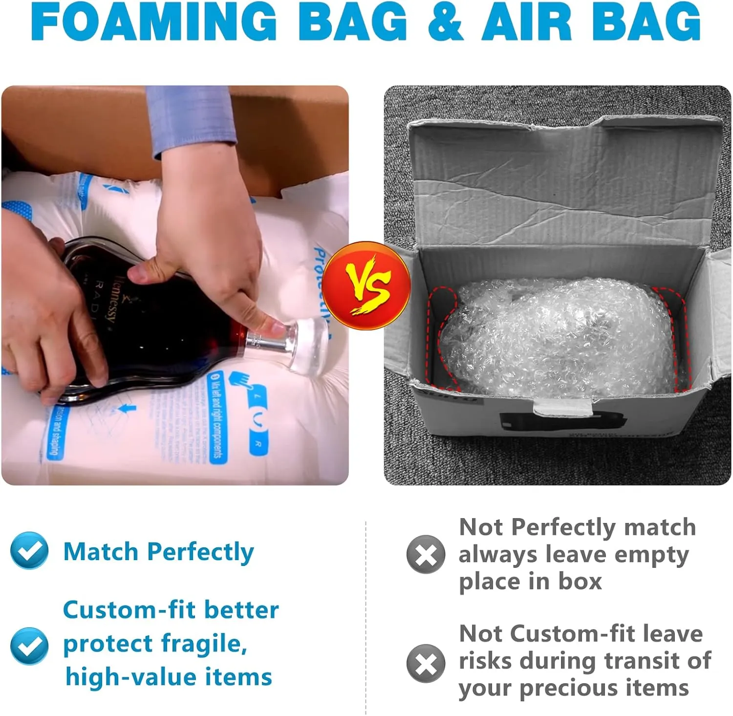 20” x 24” 2 PCS TONESPAC Instant Pack Quick Expanding Foam X-800 Packaging Bag for Packaging and Shipping