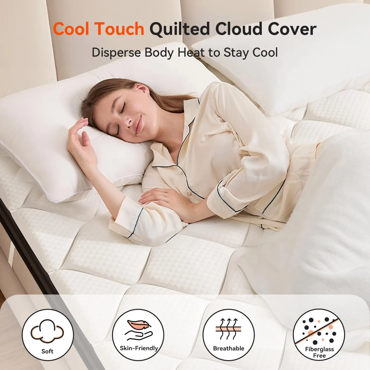 3 Inch Multi-Layer Memory Foam Mattress Topper King, High Density Gel Foam Bed Toppers with Cooling Pillowtop for Back Pain Relief, Medium Firm Mattress Pad for Comfort Body Support