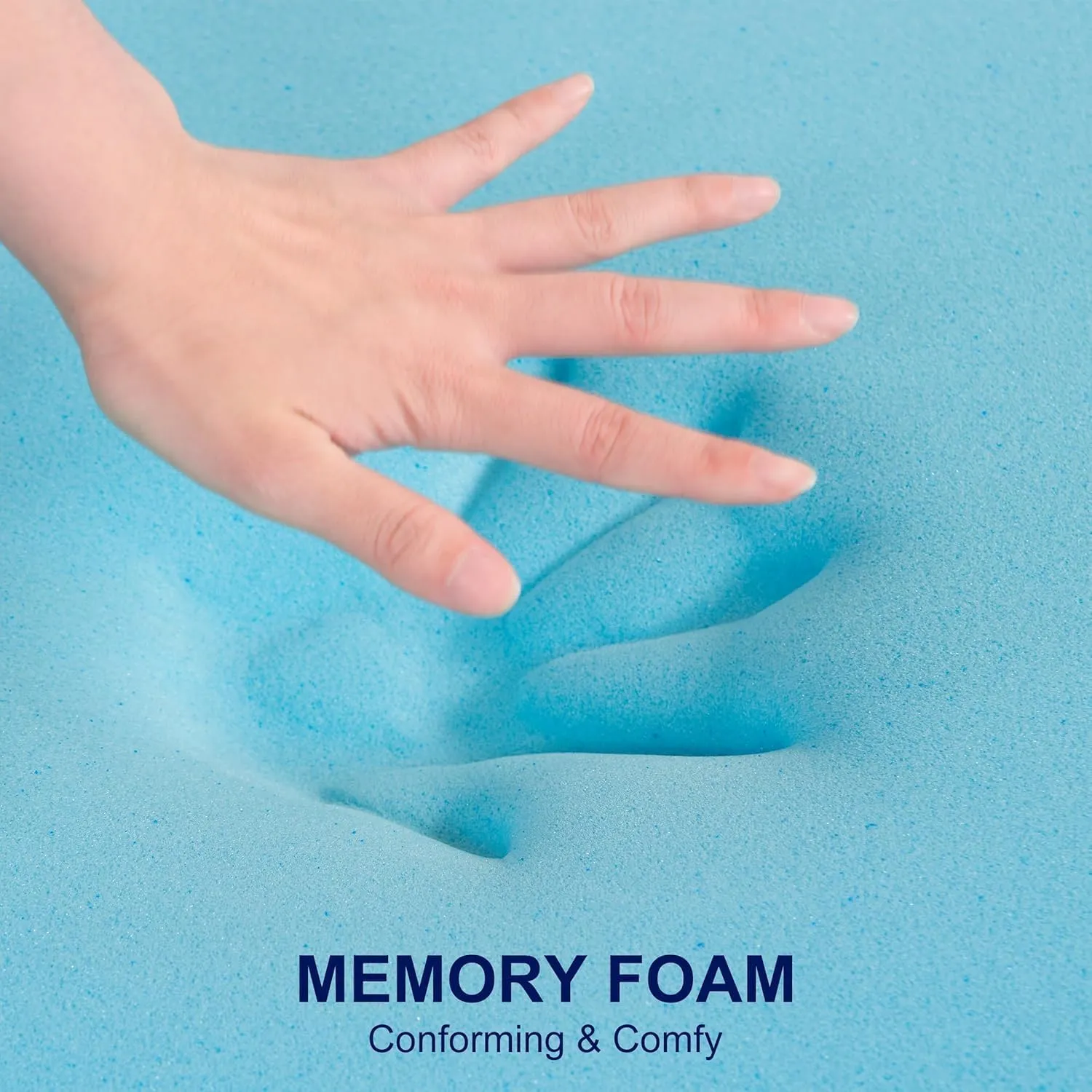3 Inch Multi-Layer Memory Foam Mattress Topper King, High Density Gel Foam Bed Toppers with Cooling Pillowtop for Back Pain Relief, Medium Firm Mattress Pad for Comfort Body Support