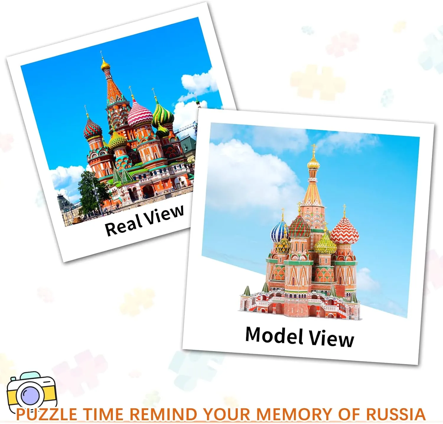 3D Puzzles for Adults & Kids St. Basil's Cathedral Building Set, Russia Cathedral Architecture Craft Model Kits, Educational 3D Jigsaw Puzzle Toy Birthday for Teens Boys Girls, 231 PCS