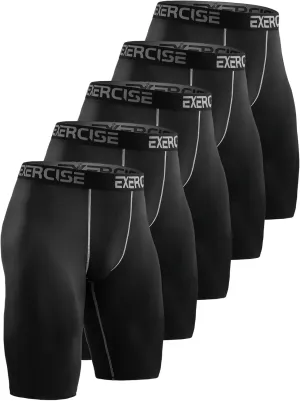 5 Pack Compression Shorts Men Compression Underwear for Men Athletic Mens Spandex Baselayer,Running,Workout