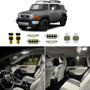 8pcs FJ CRUISER Interior LED Lights Replacement for 2007 2008 2009 2010 2011 2012 2013 2014 Toyota FJ CRUISER 6000K Super Bright White interior LED bulbs package   Installation Tool