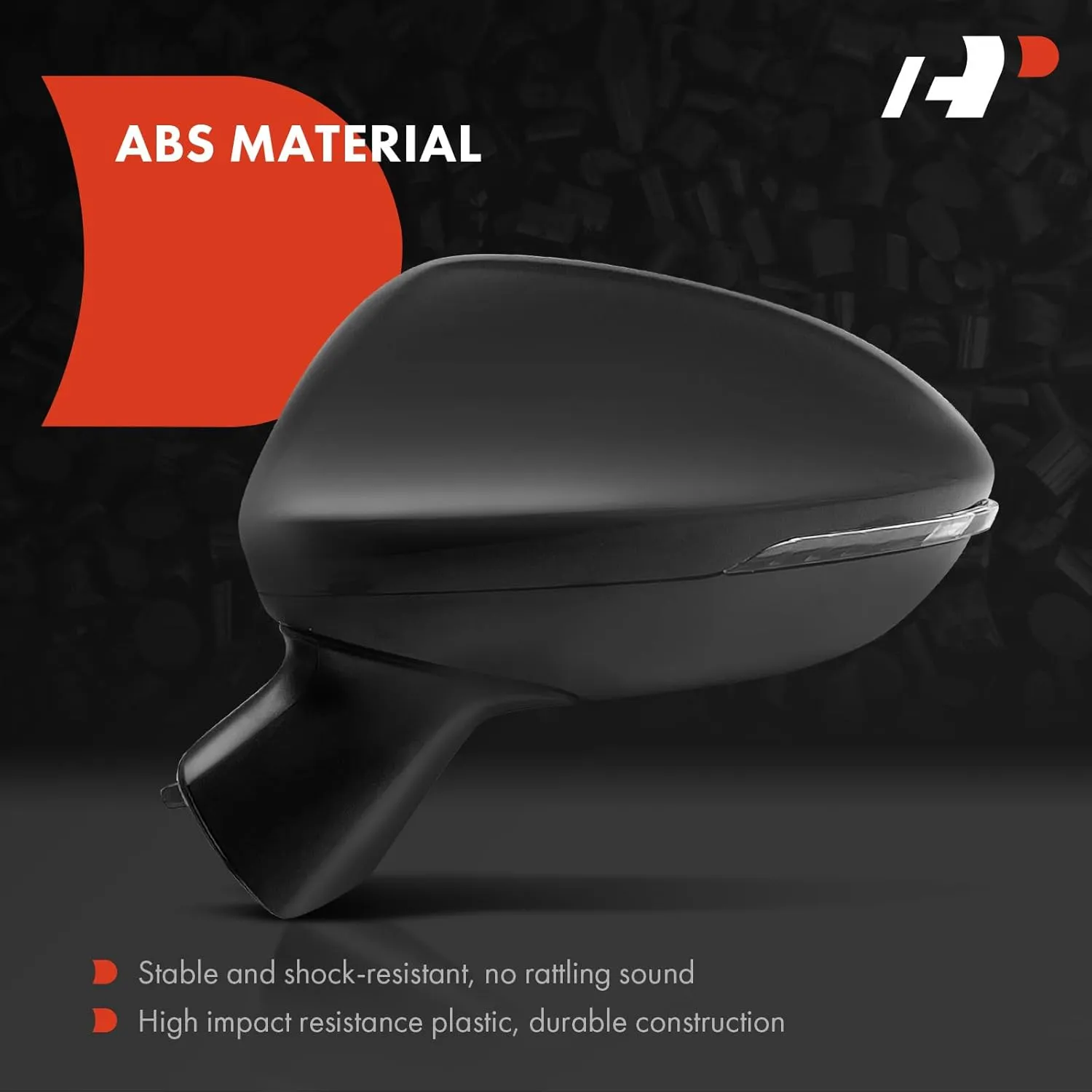 A-Premium Driver Side Power Door Mirror - Compatible with Chevrolet Cruze 2016 2017 2018 2019 - Heated Manual Folding Black Outside Rear View Mirror with Turn Signal - Replace# 19353645
