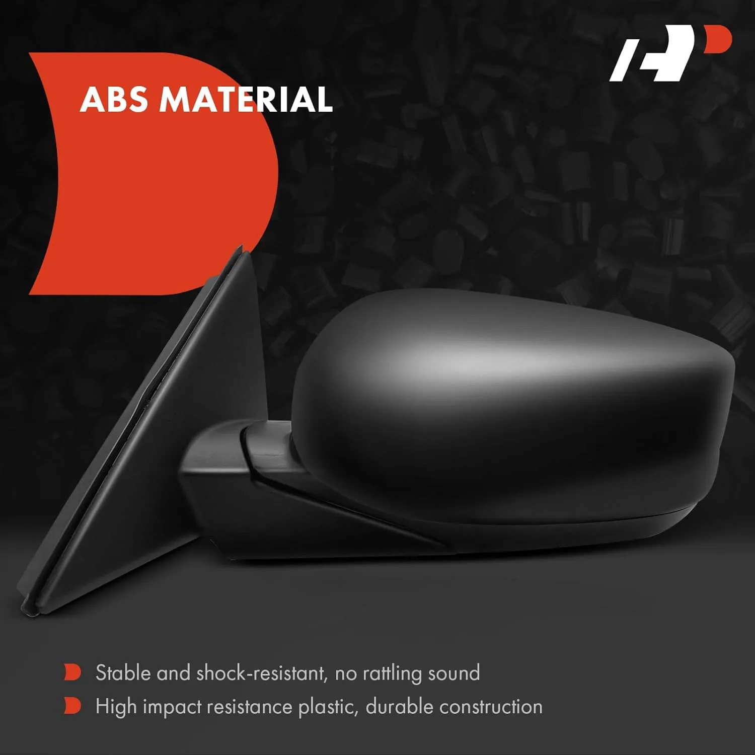 A-Premium Driver Side Power Door Mirror - Compatible with Honda Accord 2008 2009 2010 2011 2012 - Non-Heated Manual Folding Black Outside Rear View Mirror - Replace# 76258-TA5-A01
