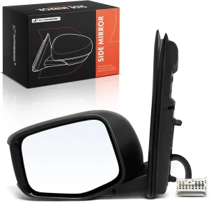 A-Premium Driver Side Power Door Mirror - Compatible with Honda Odyssey 2011 2012 2013 - Heated Manual Folding Black Outside Rear View Mirror w/Turn Signal - Replace# 76250TK8A31ZA