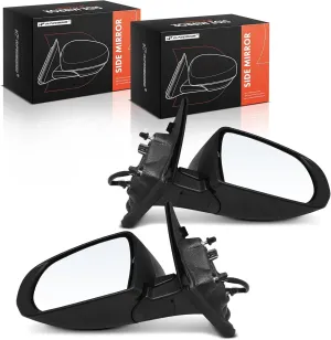 A-Premium Pair (2) Driver and Passenger Side Power Door Mirror - Compatible with Jeep Compass 2017-2023 - Heated Manual Folding Black Outside Rear View Mirror w/Blind Spot Detection