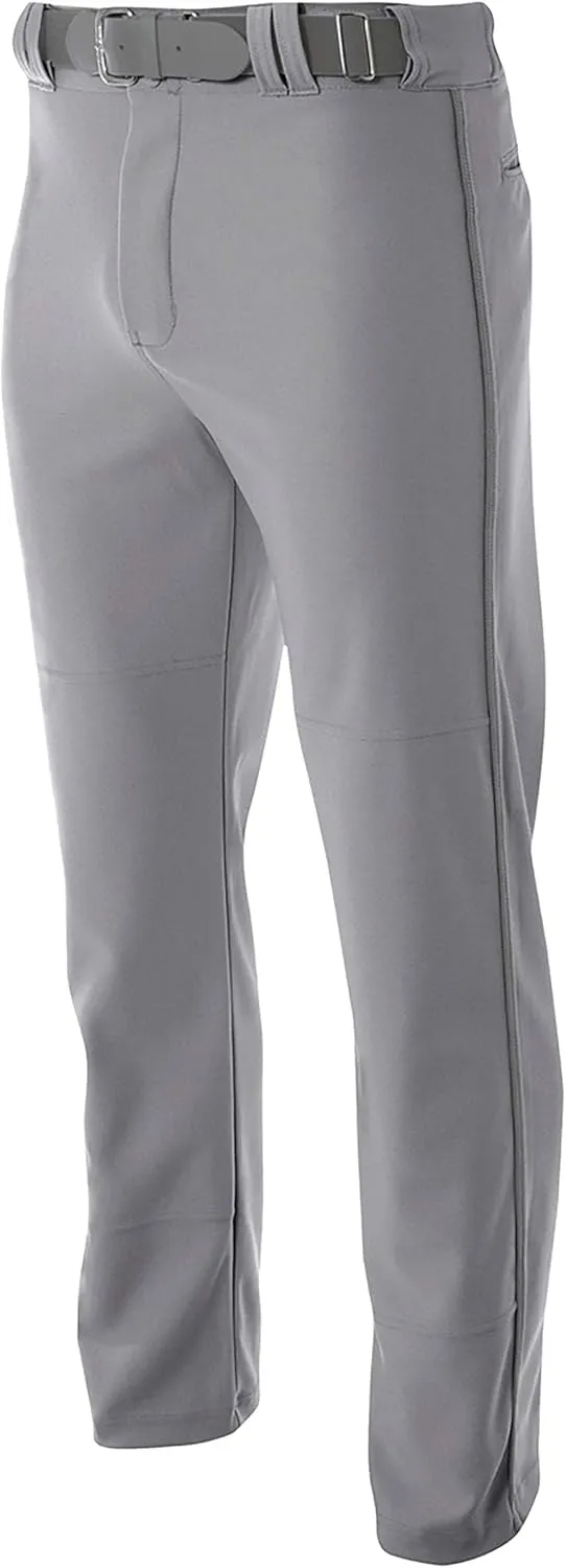 A4 Mens Pro-Style Open Bottom Baseball Pant, Medium, Grey