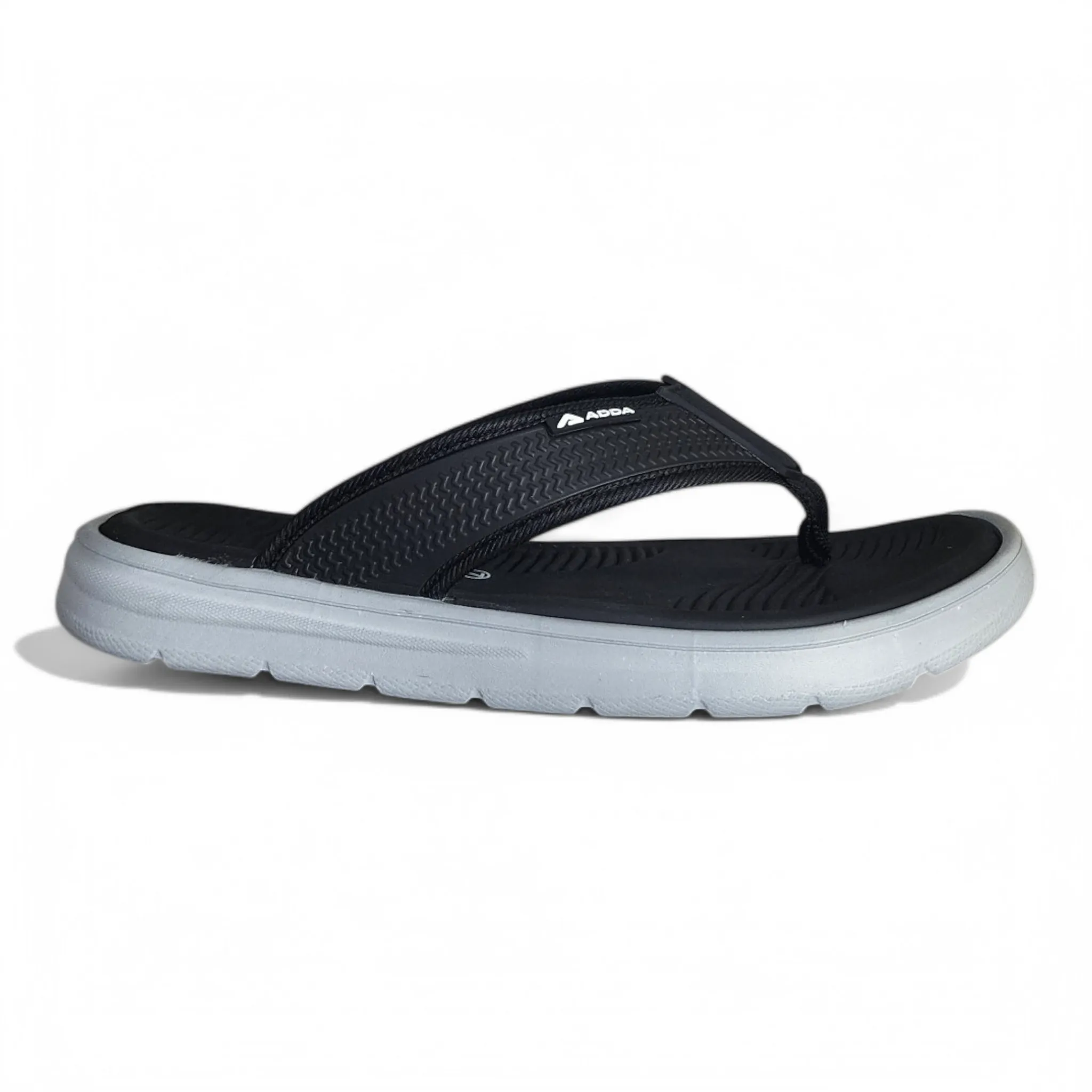 ADDA TIME01 BLACK/GREY Men's Slipper/Chapple/Flip flop