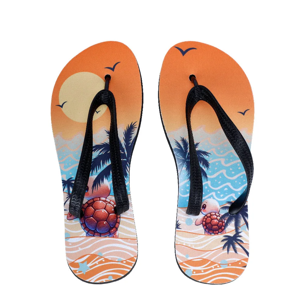 Adults Flip Flop-Black Sole-M-20pcs