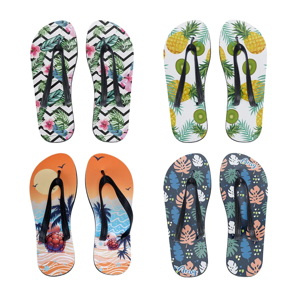 Adults Flip Flop-Black Sole-M-20pcs