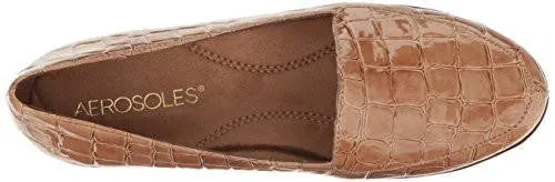 Aerosoles True Match Slipon Loafer Tan Crocodile 65 W Us