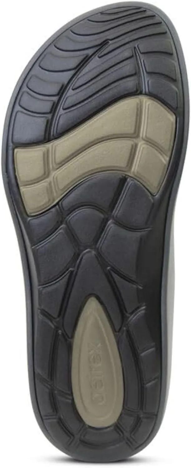 Aetrex Maui Orthopedic Mens Flip Flops - Arch Support Shock Absorption w/ UltraSKY EVA Foam Pressure Relief Water-Friendly Flip Flops for Men