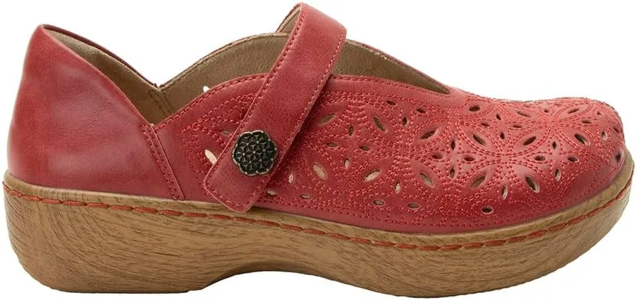 Alegria Women's Opheliah Comfort Shoes V-Cut Leather Mary Jane