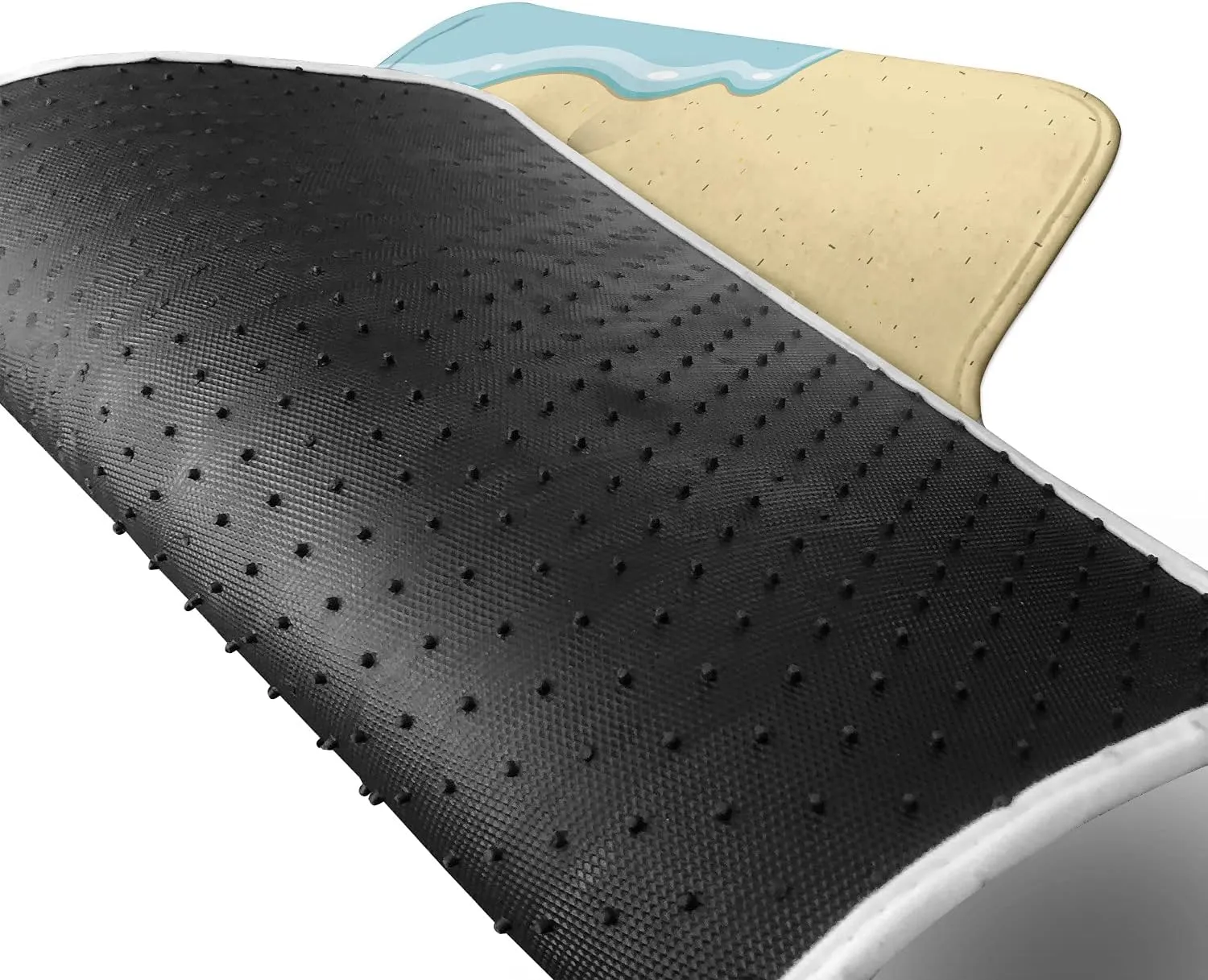 Ambesonne Flip Flop Car Mat Set of 4, Pinky Beach Thong and Starfish on Grainy Looking Sands by The Waves, Front & Back Seat Floor Mat Durable PVC Backing Car Accesory, Seafoam Pink