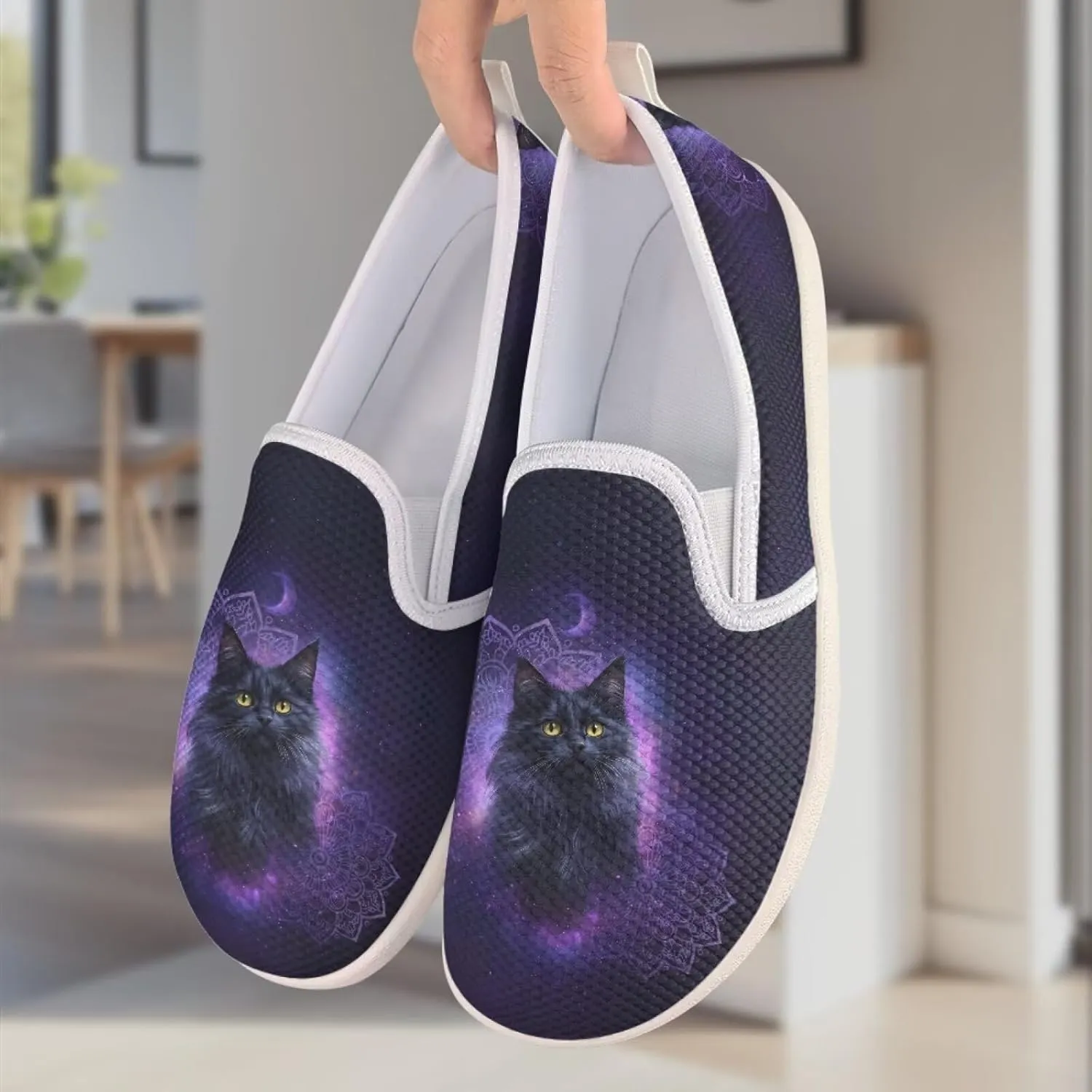 Animal Print Running Shoes | Flats for Women | Tennis Shoes | Slip Resistant Work Shoes