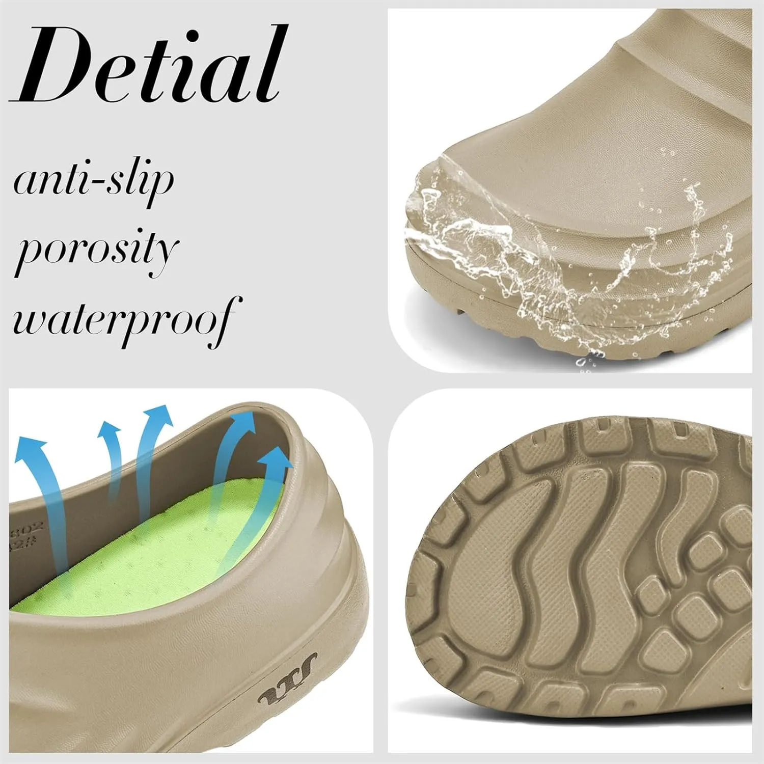 Armadillo Clogs for Nurses Chef Shoes Men Nonslip Work Shoes Women Kitchen Restaurant Slip Resistant Lightweight Waterproof for Food Service Nursing Shoe Casual Walking Footwear Oil Non-Slip Working