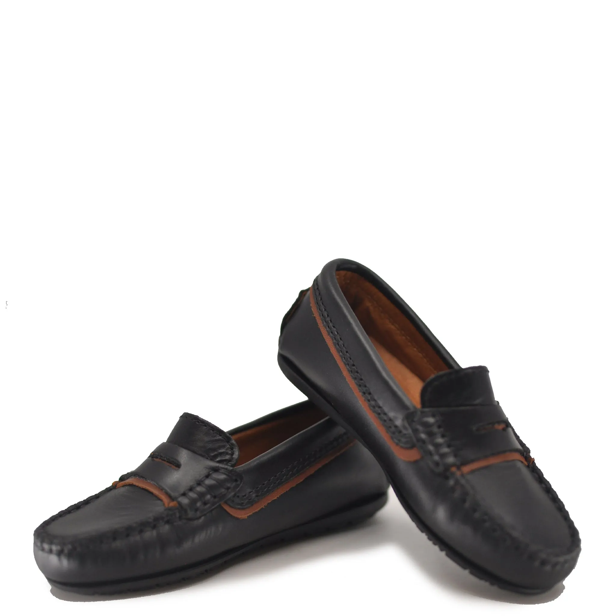 Atlanta Mocassin Black and Brown Loafer