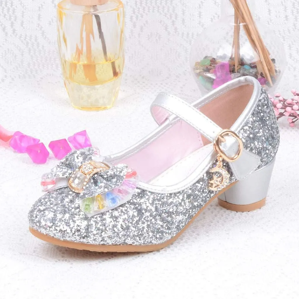 Baby Girls' Sandals Summer Bling Pearl Crystal Butterfly Princess Dance Dress Shoes Big/Little Kid Single Shoes