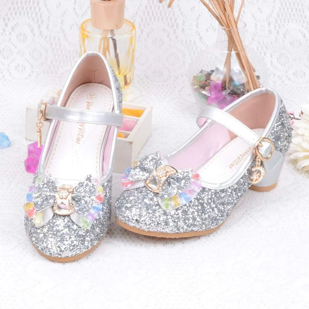 Baby Girls' Sandals Summer Bling Pearl Crystal Butterfly Princess Dance Dress Shoes Big/Little Kid Single Shoes
