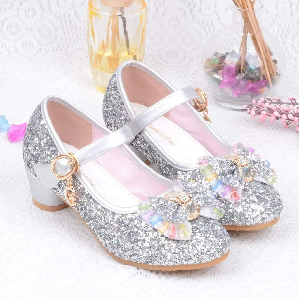 Baby Girls' Sandals Summer Bling Pearl Crystal Butterfly Princess Dance Dress Shoes Big/Little Kid Single Shoes