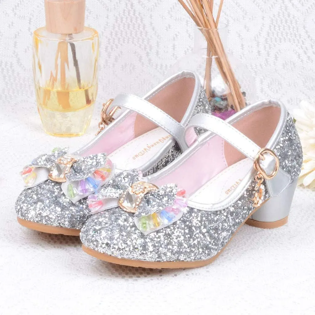 Baby Girls' Sandals Summer Bling Pearl Crystal Butterfly Princess Dance Dress Shoes Big/Little Kid Single Shoes