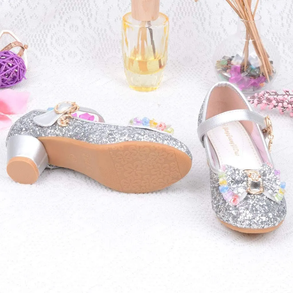 Baby Girls' Sandals Summer Bling Pearl Crystal Butterfly Princess Dance Dress Shoes Big/Little Kid Single Shoes
