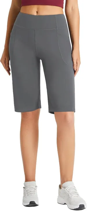 baleaf Women's 12" Bermuda Shorts Long Shorts Knee Length Running Walking Workout Athletic Stretch Pockets