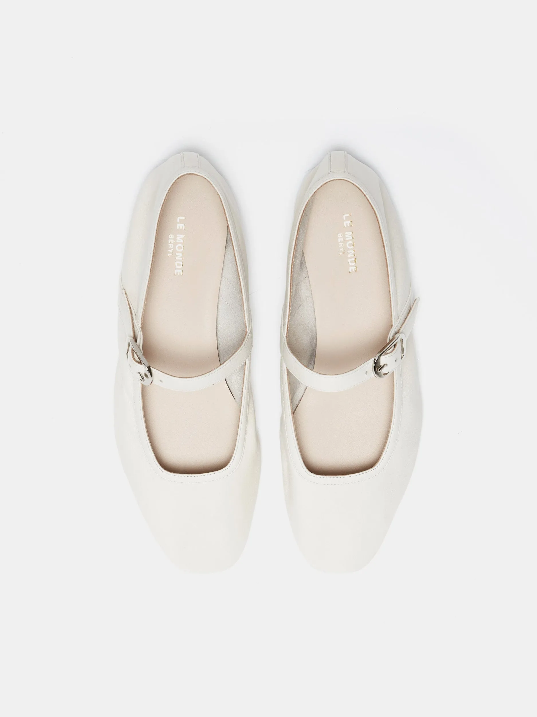 Ballet Mary Jane / Ecru Leather