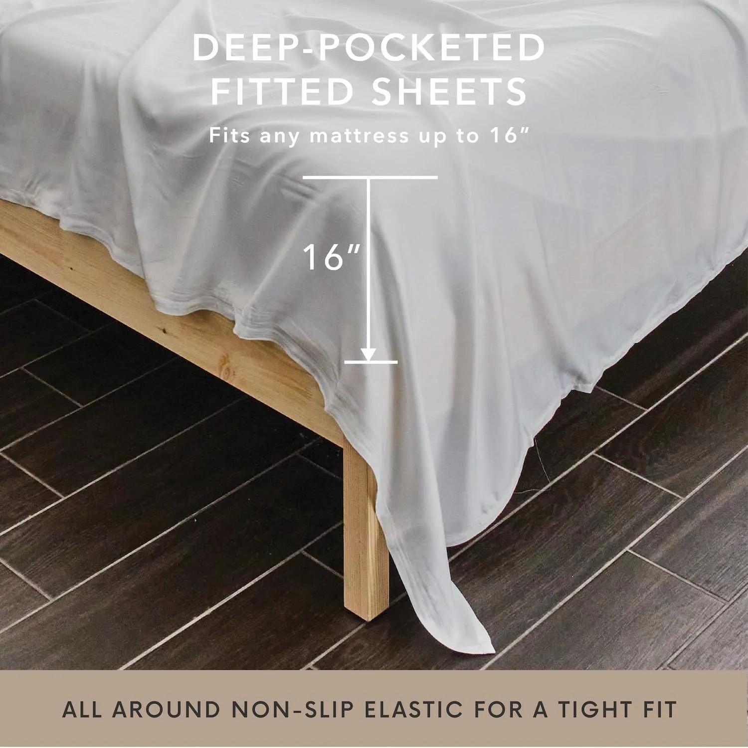 Bamboo Bay 4 Piece California King Size Sheet Set, 100% Viscose Made from Bamboo, Breathable, Ultra Soft Cooling Bed Sheets for Hot Sleepers, Beddings with Deep Pockets Fit 16" Mattress, White