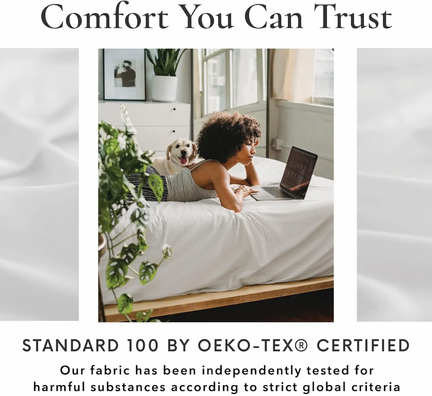Bamboo Bay 4 Piece California King Size Sheet Set, 100% Viscose Made from Bamboo, Breathable, Ultra Soft Cooling Bed Sheets for Hot Sleepers, Beddings with Deep Pockets Fit 16" Mattress, White