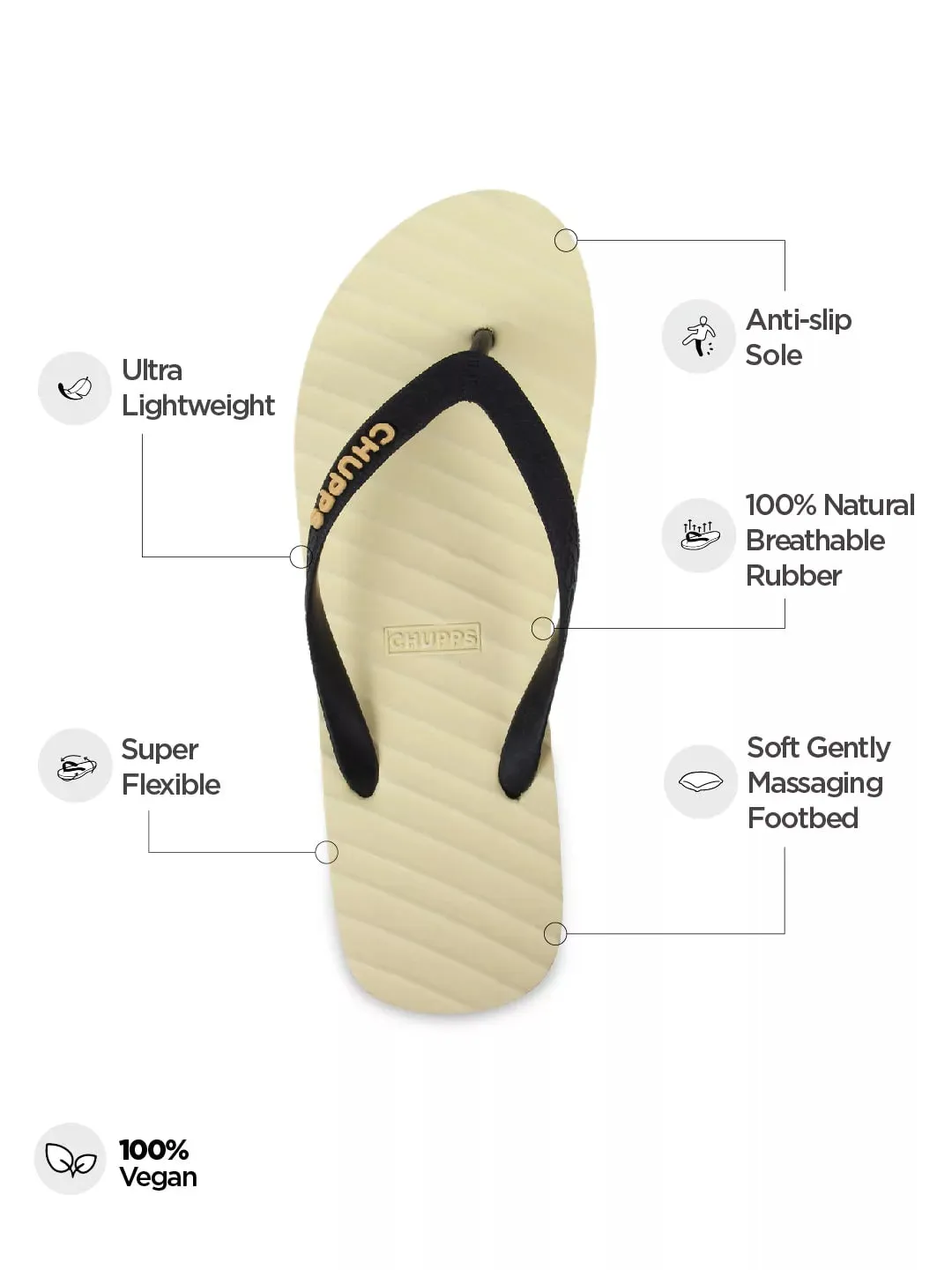 Banana Leaf Off White Flipflops