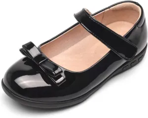 baobeijiadao Mary Jane Shoes for Girls Toddler School Uniform Shoes Bowknot Ballet Flats