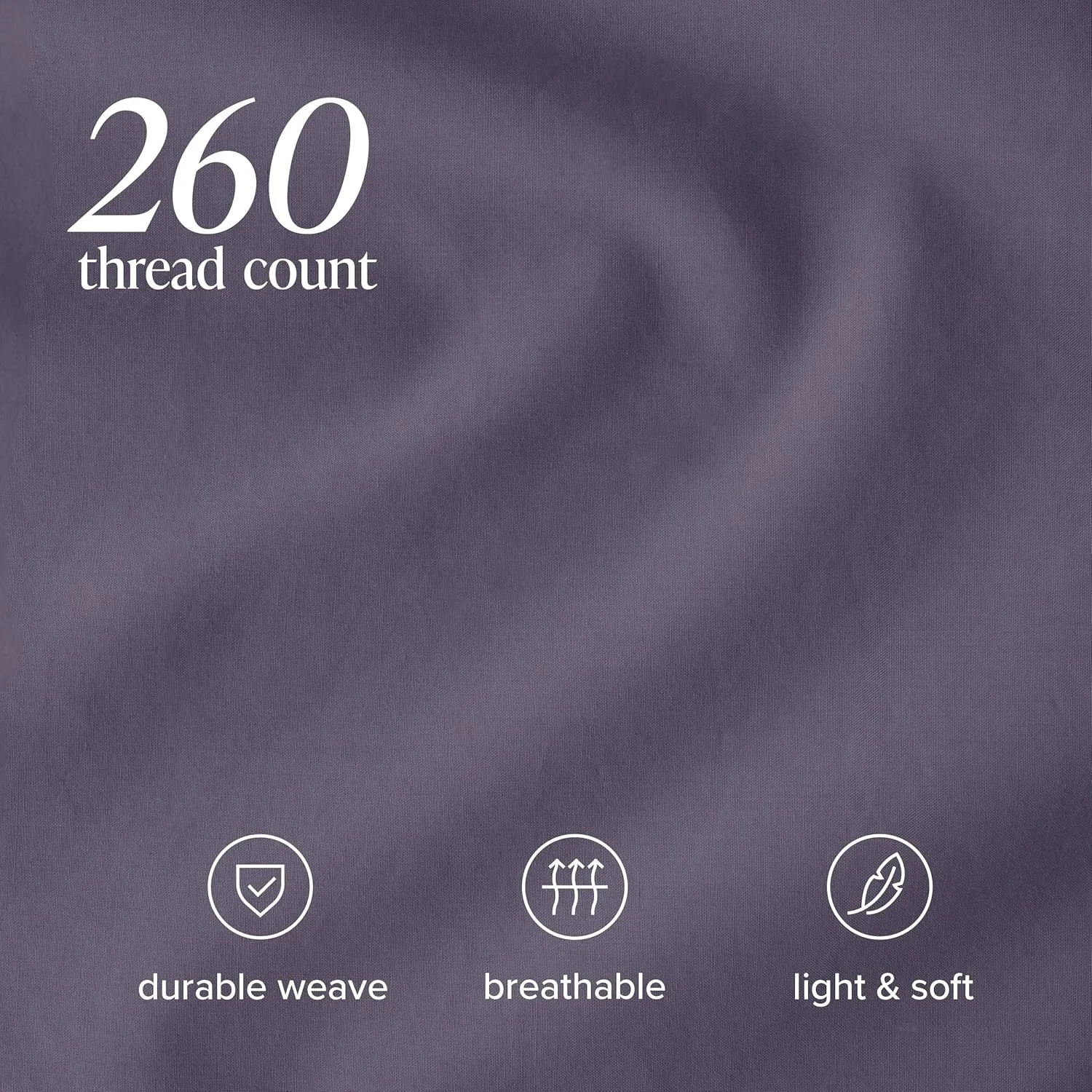 Bare Home 100% Organic Cotton Twin XL Sheet Set - Crisp Percale Weave - 260 Thread Count - Lightweight & Breathable - Bedding Sheets & Pillowcases (Twin XL, Dusty Purple)