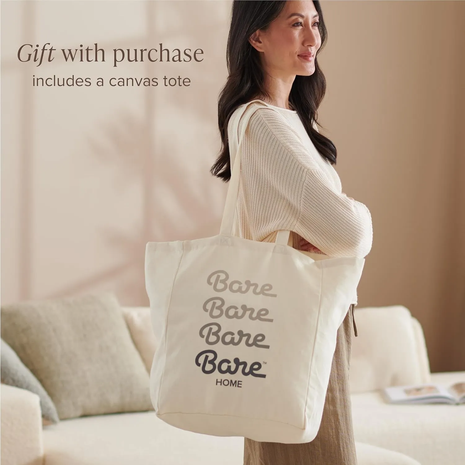 Bare Home 100% Organic Cotton Twin XL Sheet Set - Crisp Percale Weave - 260 Thread Count - Lightweight & Breathable - Bedding Sheets & Pillowcases (Twin XL, White)