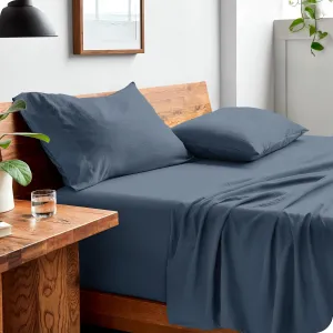 Bare Home Full Sheet Set - Luxury 1800 Ultra-Soft Stonewashed Microfiber - Double Brushed - Deep Pockets - Easy Fit - Breathable Bedding - Sheet Sets & Pillowcases (Full, Bering Sea)