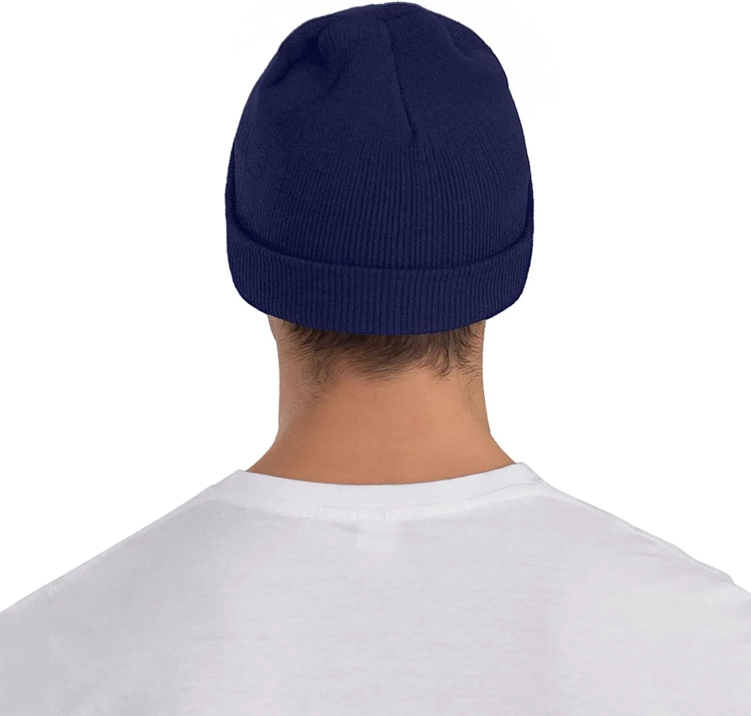 Beanie for Men Winter Hats for Women Knit Hat Great White Shark Beanie Soft Warm Cuffed Caps Stylish Watch Cap Black Beanie