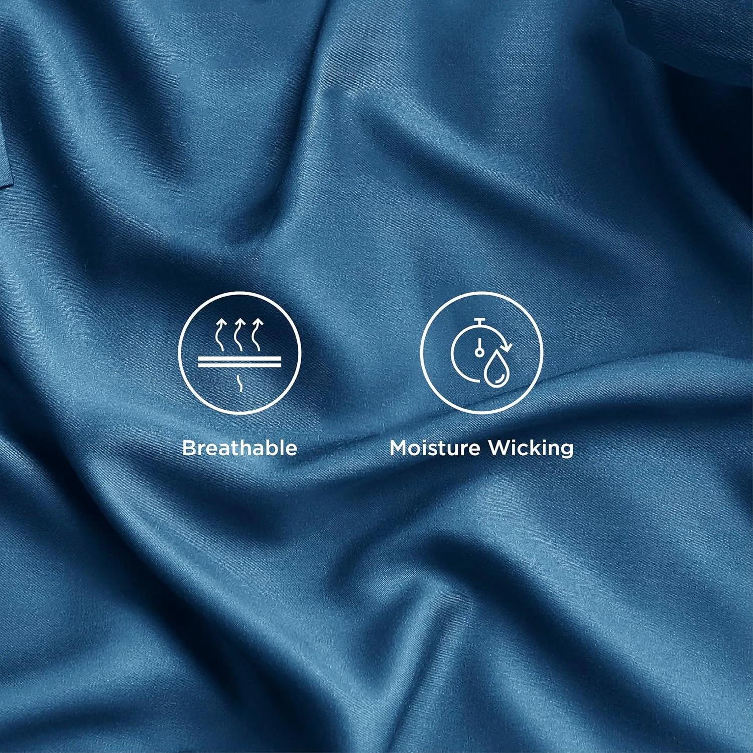 Bedsure Queen Sheets, Rayon Derived from Bamboo, Queen Cooling Sheet Set, Deep Pocket Up to 16", Breathable & Soft Bed Sheets, Hotel Luxury Silky Bedding Sheets & Pillowcases, Peacock Blue