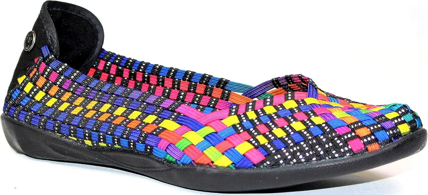 Bernie Mev Catwalk Women's Flat Shoes (40 EU, Black Multi, Numeric_9)