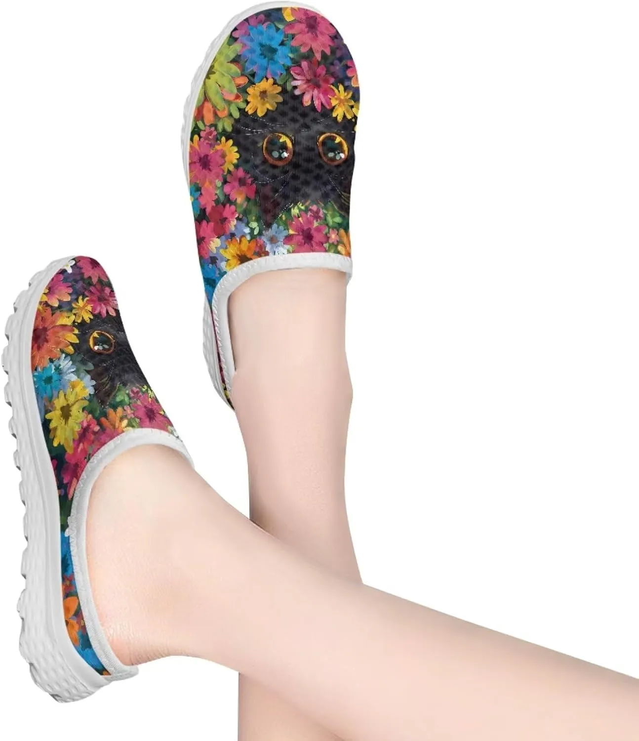 Binienty Clogs for Women Slip on Mesh Mule Shoes Arch Support Garden Clogs with EVA Sole