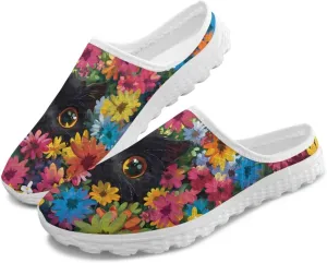 Binienty Clogs for Women Slip on Mesh Mule Shoes Arch Support Garden Clogs with EVA Sole